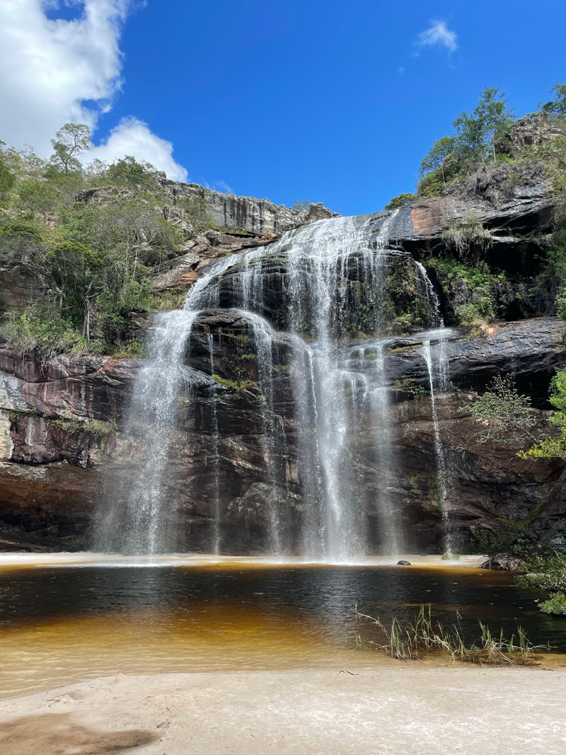 Cachoeira na região de São Gonçalo do Rio das Pedras